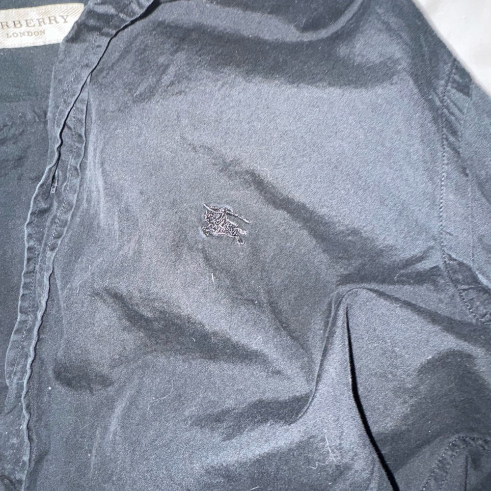 Burberry Black Lightweight Men's Jacket with Embroidered Logo